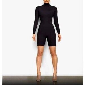 NWT Skims All-In-One Jumpsuit Size XS Onyx Black Long Sleeve
